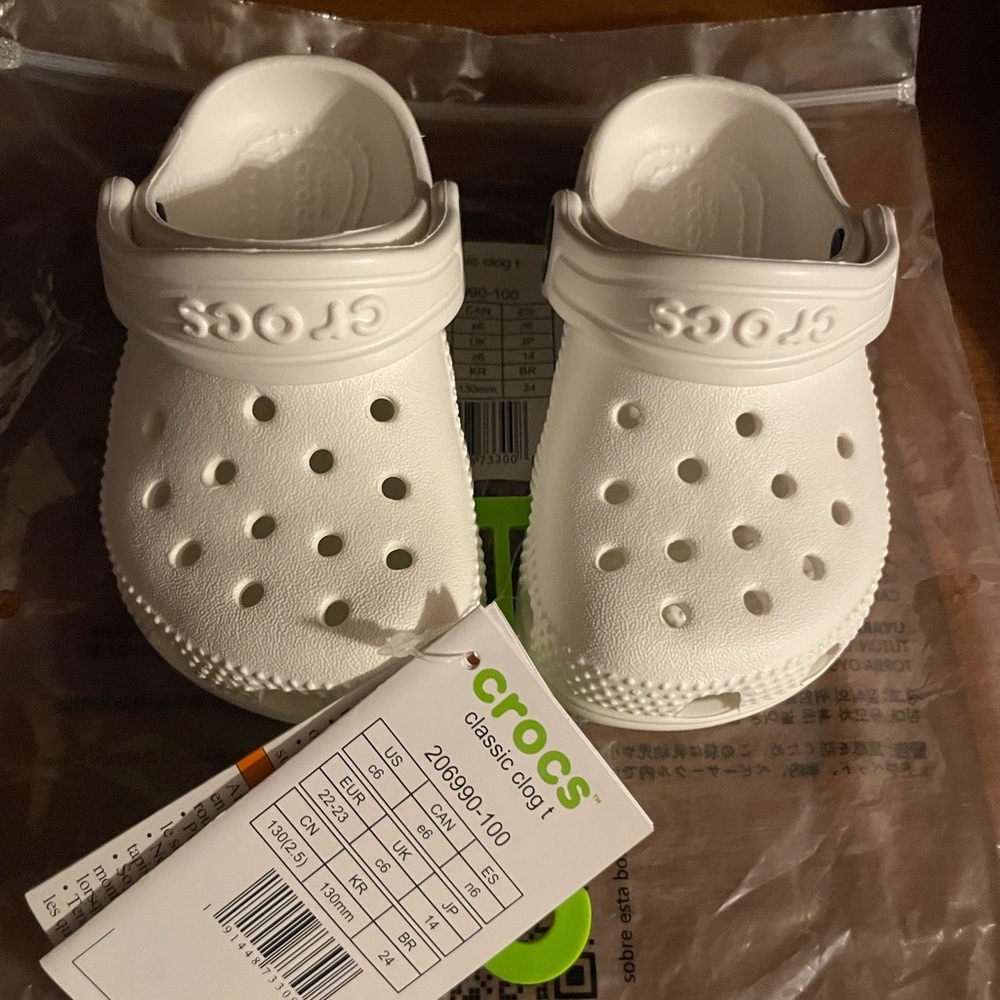 CROCS Kids Classic Clog in White